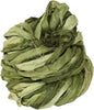 Knitsilk Recycled Sari Silk Ribbon | Olive Ombre | 100g / 30 Yards | Crochet, Knitting & Jewelry Making | Pack of 1