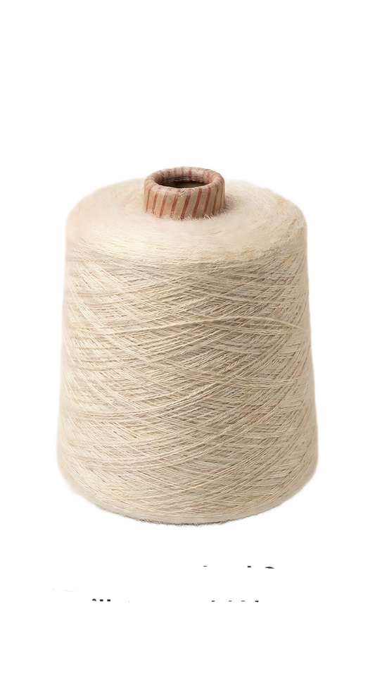 KnitSilk Tussah Wild Silk Yarn – Combed 20/2 Nm | 500 g Cone | Approx. 5,000 Yards | Natural & Dyeable