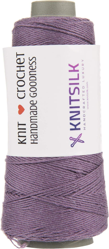 Knitsilk Silk Viscose Blend Yarn Cones – Mauve | 8 Ply | 160 Yards Per Cone | Pack of 1 | Soft Craft Yarn for Knitting, Crochet, Jewelry & DIY Projects