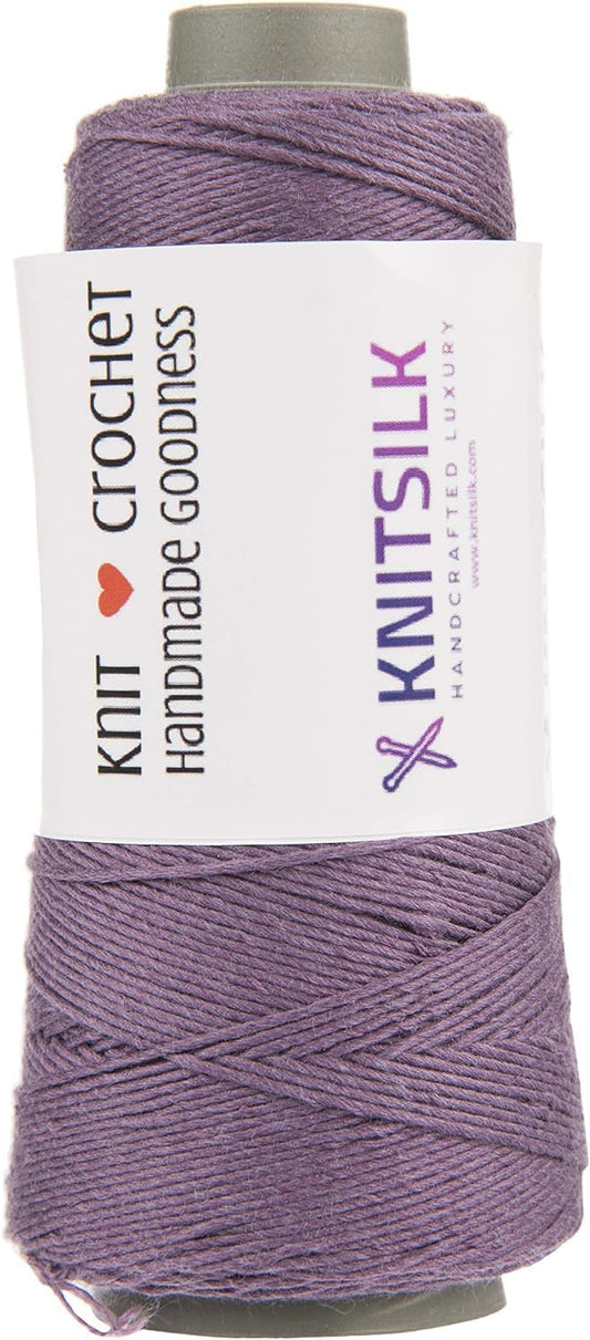 Knitsilk Silk Viscose Blend Yarn Cones – Mauve | 8 Ply | 160 Yards Per Cone | Pack of 1 | Soft Craft Yarn for Knitting, Crochet, Jewelry & DIY Projects