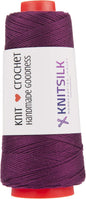 Knitsilk Silk Viscose Blend Yarn Cones – Wine  | 8 Ply | 160 Yards Per Cone | Pack of 1 | Soft Craft Yarn for Knitting, Crochet, Jewelry & DIY Projects
