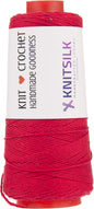 Knitsilk Silk Viscose Blend Yarn Cones – Red | 8 Ply | 160 Yards Per Cone | Pack of 1 | Soft Craft Yarn for Knitting, Crochet, Jewelry & DIY Projects