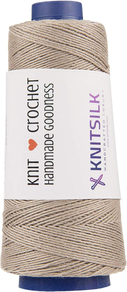 Knitsilk Silk Viscose Blend Yarn Cones – Oak | 8 Ply | 160 Yards Per Cone | Pack of 1 | Soft Craft Yarn for Knitting, Crochet, Jewelry & DIY Projects