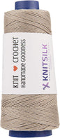 Knitsilk Silk Viscose Blend Yarn Cones – Oak | 8 Ply | 160 Yards Per Cone | Pack of 1 | Soft Craft Yarn for Knitting, Crochet, Jewelry & DIY Projects